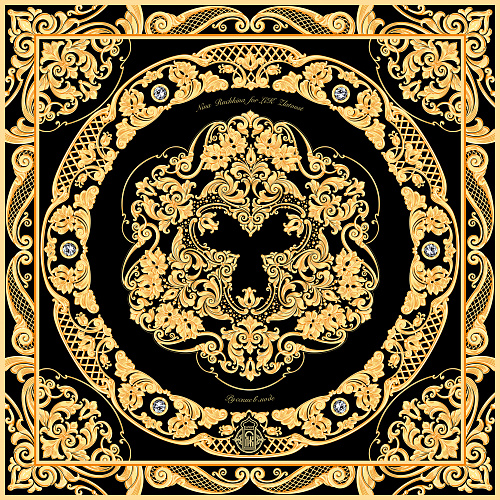 Сувенирный платок "Златоустовская гравюра"