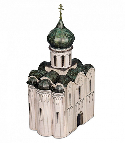 Сборная модель из картона. Церковь Покрова на Нерли XII век.