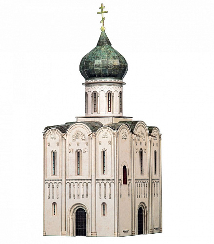 Сборная модель из картона. Церковь Покрова на Нерли XII век.