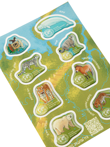 Наклейки 3D животные под защитой РГО