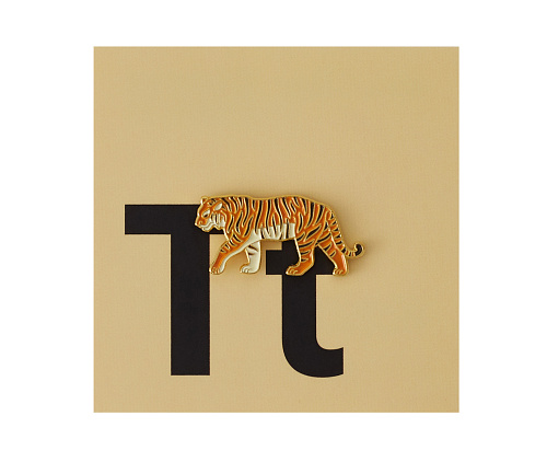 Значок металлический Амурский тигр