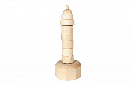 Деревянная игрушка-пирамидка маяк