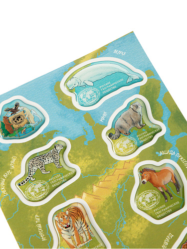 Наклейки 3D животные под защитой РГО
