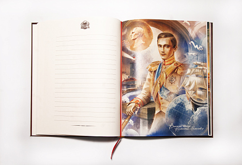 Ежедневник юбилейный 180 лет РГО "Великие путешественники"